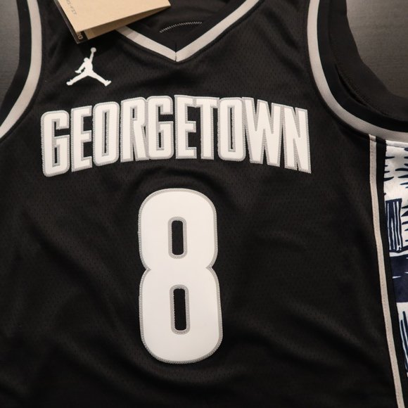 NEW Air Jordan Elite Retro Georgetown Hoyas Blue Basketball Jersey Mens S - Picture 3 of 9